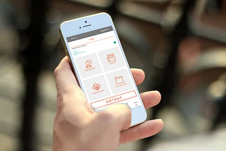 My Safety App 2 Ansicht auf einem Smartphone
